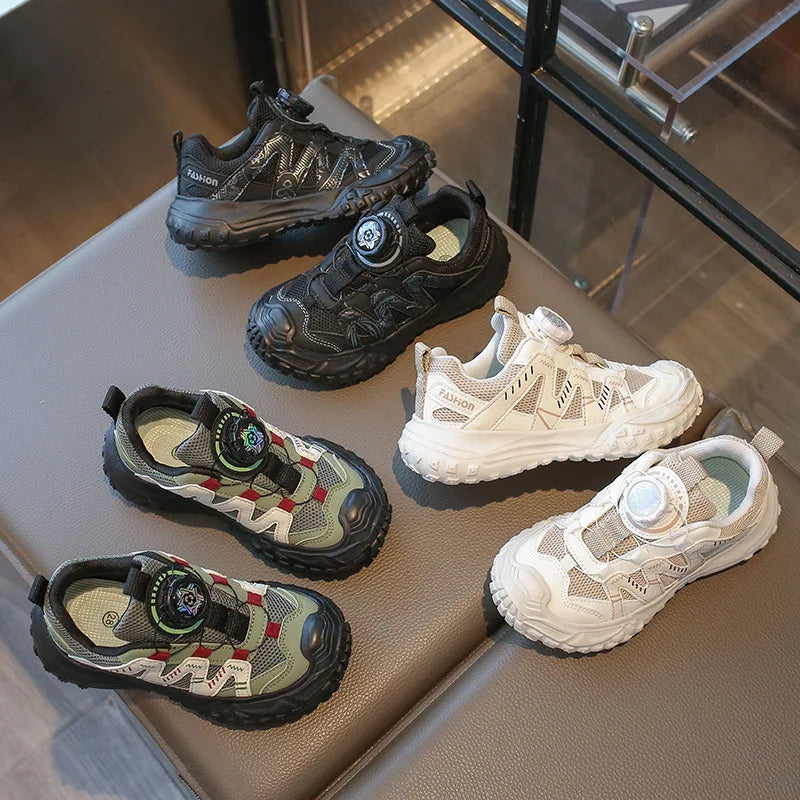 Fashionable Girls Sports Shoes Spring New Boys Shoe Soft Soled Kids Mesh Shoes Anti Slip Girl Casual Shoes Simple Child Shoe