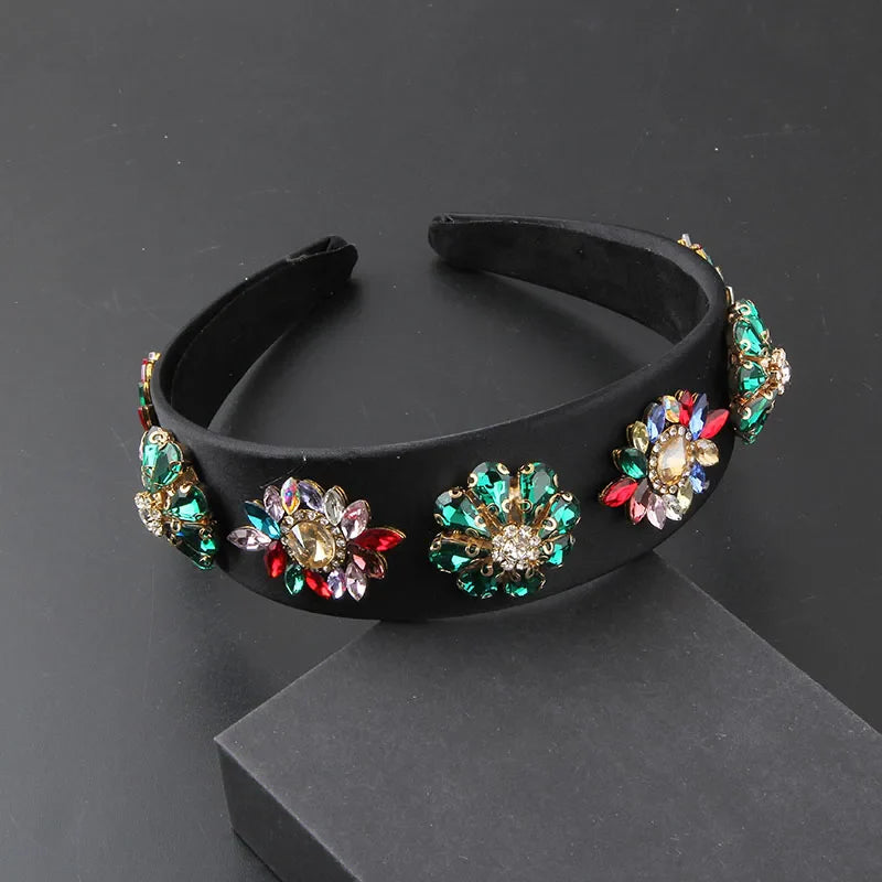 Gorgeous Personality Rhinestone Headwear Fashion Hairband Luxury Baroque Rhinestone Headband Wedding Ladies Bridal Hair