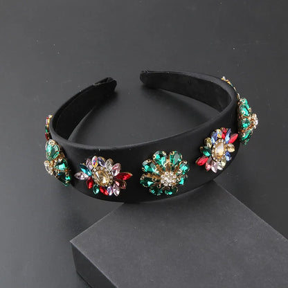 Gorgeous Personality Rhinestone Headwear Fashion Hairband Luxury Baroque Rhinestone Headband Wedding Ladies Bridal Hair