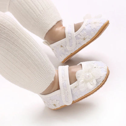 Spring and Summer Baby Soft Soled Comfortable Cloth Shoes 0-12 Months Baby Princess Shoes Anti Slip Walking Shoes