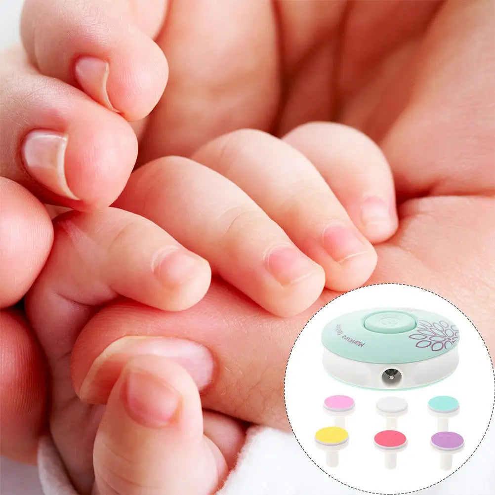 Electric Baby Nail Trimmer With Grinding Pads For Infants Toddlers Newborns Nail Care Kit Manicure Tool Set