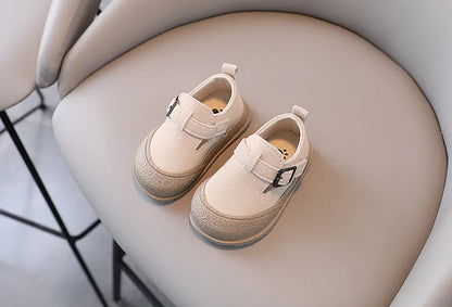 Kids Casual Shoes Round Toe Soft Sole Toddler Shoes Spring Autumn New Non-slip Children Leather Shoe Vintage Baby Walking Shoes