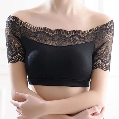 Hot selling anti glare lace strapless vest sexy and multifunctional with a chest cushion wrapped around the top ﻿