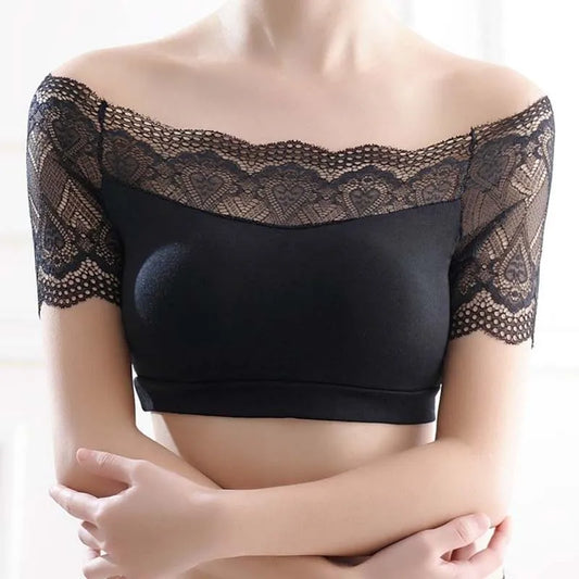 Hot selling anti glare lace strapless vest sexy and multifunctional with a chest cushion wrapped around the top ﻿