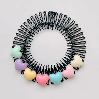 Professional Kids Anti-Frizz Hair Finishing Comb Invisible Circular Headbands for Flyaway Control Girls Cute Hair Jewelry Fixer