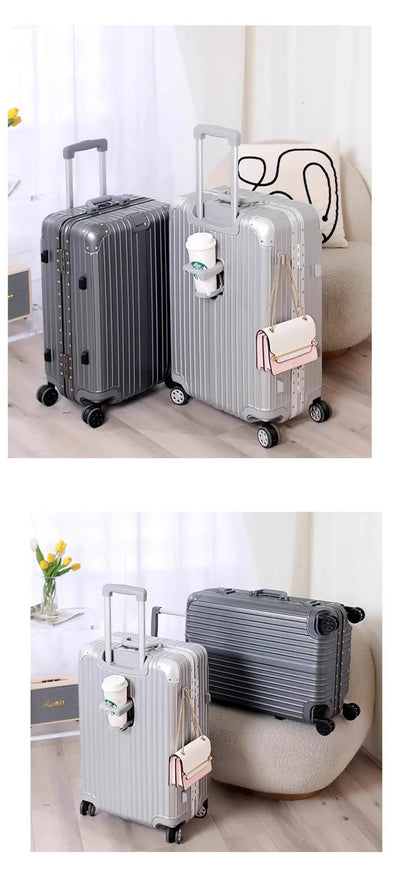 Magnesium Aluminum Alloy Luggage Set, 20" Carry-On & 28" Travel Suitcase with TSA Lock, Lightweight Durable
