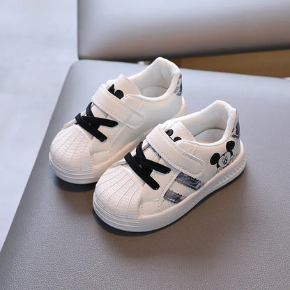 Spring And Autumn New Baby Walking Shoes Soft Soled Board Shoes Children's Sports Shoes Single Shoes Casual White Shoes