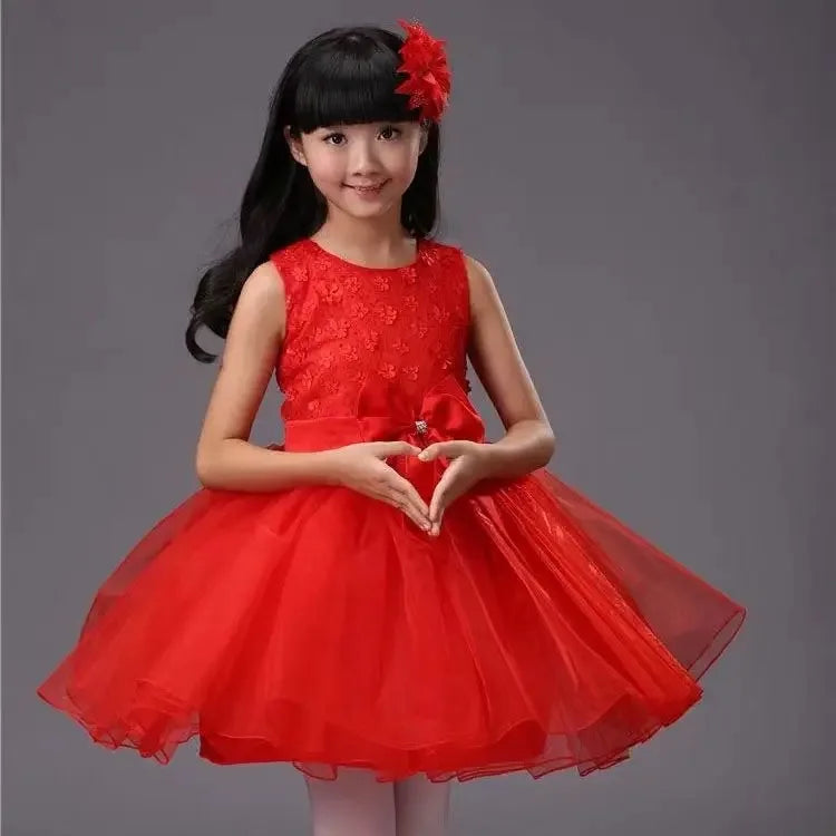 Flower Girl Dress For Wedding Baby Girl 2-8 Years Birthday Outfits Children's Girls First Communion Dresses Girl Kids Party Wear