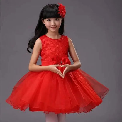 Flower Girl Dress For Wedding Baby Girl 2-8 Years Birthday Outfits Children's Girls First Communion Dresses Girl Kids Party Wear