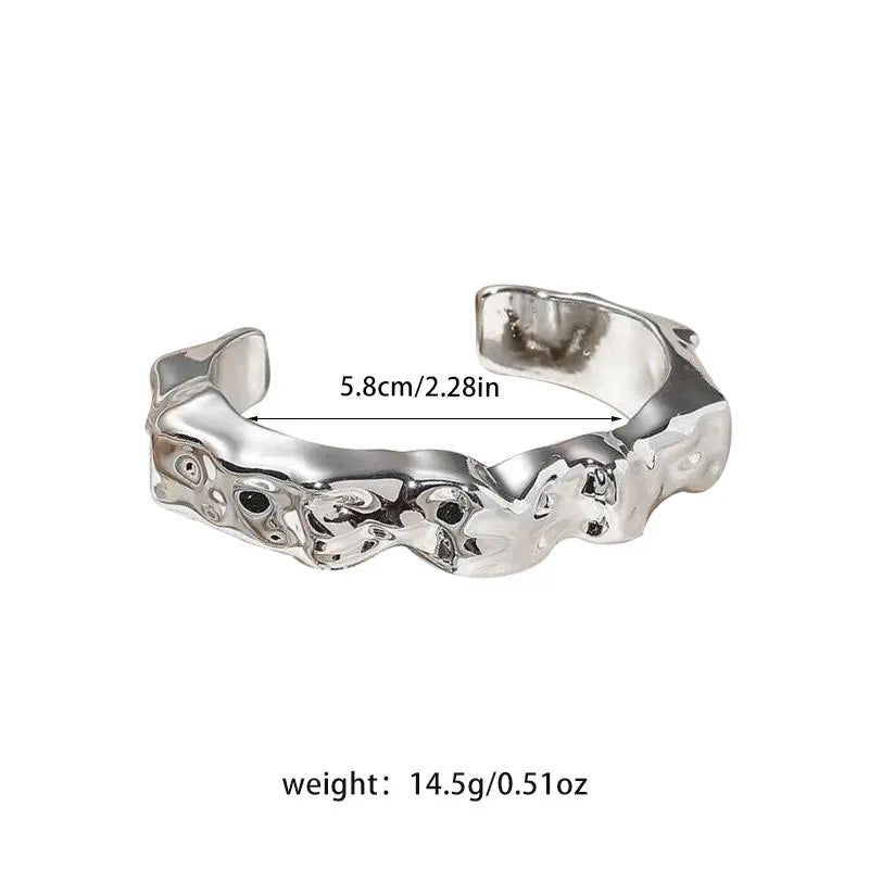 Fashion Exaggerated Irregular Bracelets for Women Simple Hip Hop Rock Personality Plastic Cuff Bangle Trendy Jewelry