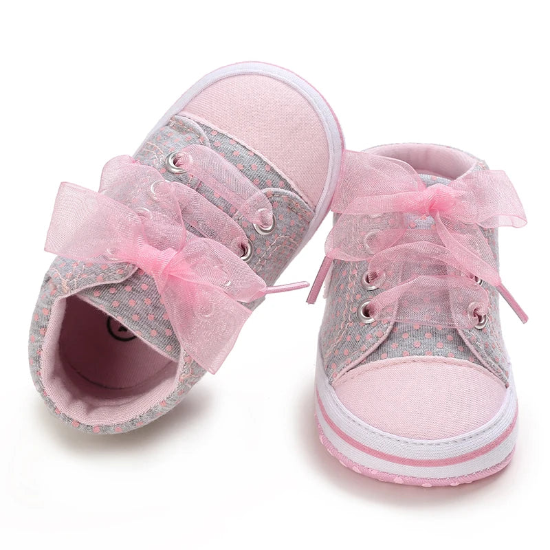 Fashionable Baby Girl Shoes Cute Classic Pink Theme Casual Flat Shoes Soft Sole Comfortable Lightweight Walking Shoes