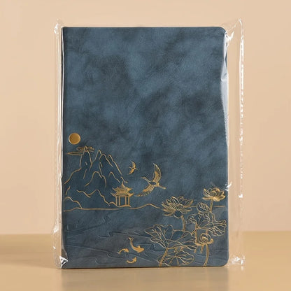 Notebook Set Single Book and Set Selection, Skin Feel and Color Changing PU Material Cover A5 Work Notebook Gift Box Set