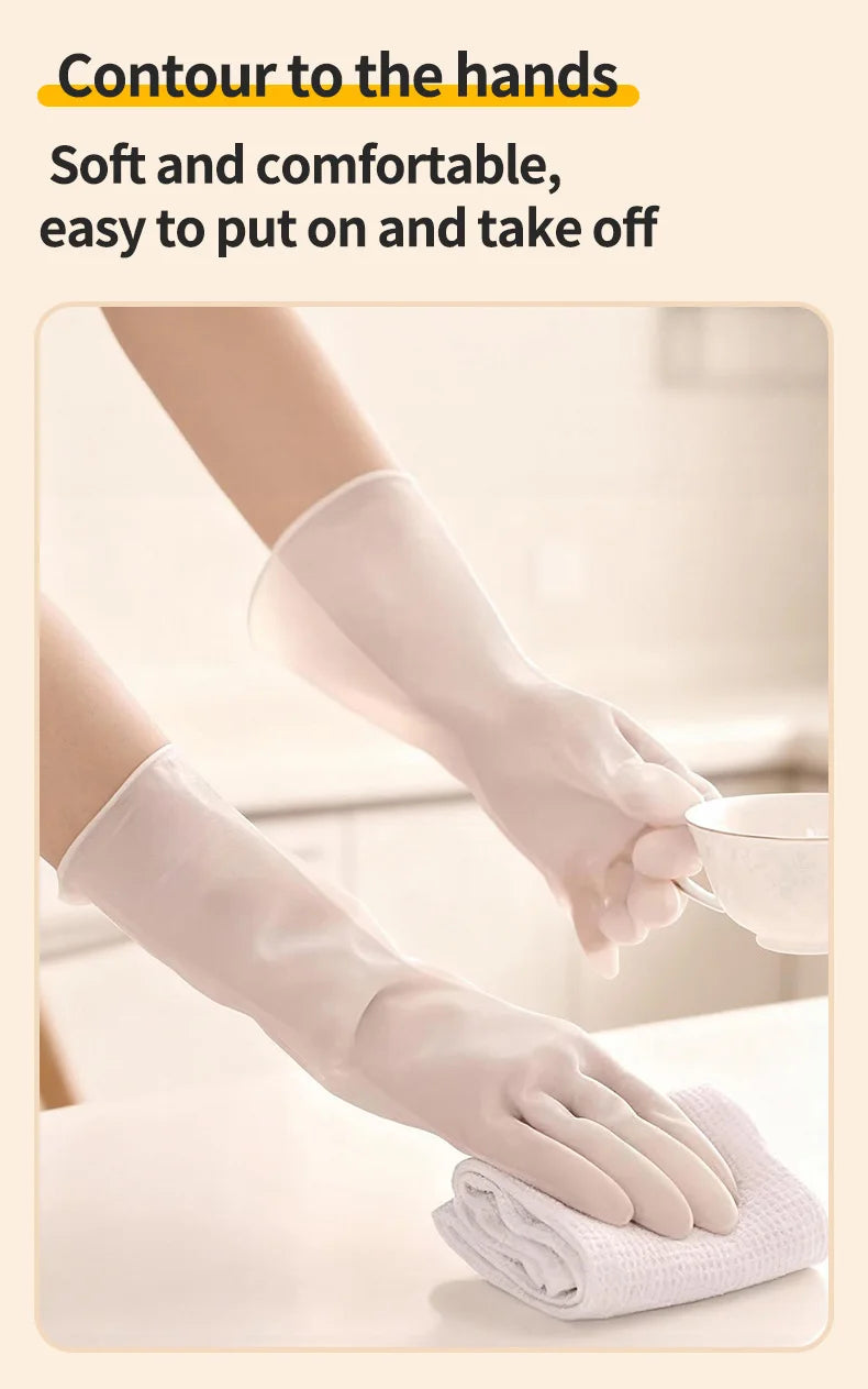 Long Length Nitrile Gloves Disposable Latex Free Powder Free Extended Cuff For Kitchen Cleaning Food Handling Beauty Salon
