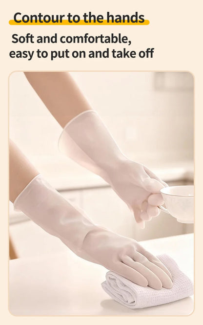 Long Length Nitrile Gloves Disposable Latex Free Powder Free Extended Cuff For Kitchen Cleaning Food Handling Beauty Salon