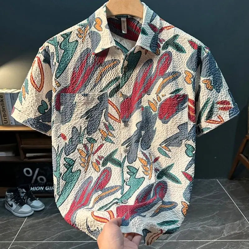 Light Luxury Trendy Men's New Fashionable and Personalized Casual and Versatile Shirt (Available)