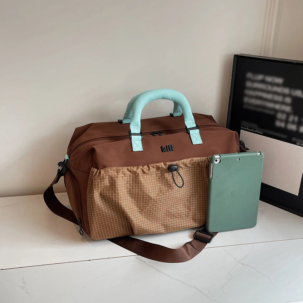 Large Capacity Travel Bag, Lightweight Short-Distance Boarding Bag, Dry and Wet Separation, Crossbody Fitness Bag, Luggage Bag