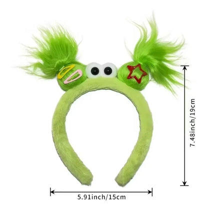 Girls Face Wash Headband Plush Skin Care Bath Shower Makeup Hair Band Soft Absorbent Cartoon Clown Doll Hair Accessories