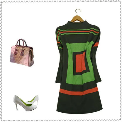 Western Style Sweater Dress Lazy Style Loose Fitting Women's Clothing Fashionable Knitted Mid Skirt for Women