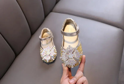 Spring Autumn Kids Fashion Leather Shoes 2025 New Girls Causal Performance Shoes Shallow Princess Ballet Children's Flat Shoes