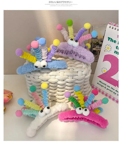 Clip Hair Accessory Thick Hair-Claw Clip Fluffy Plush Hairs Claw Clips for Girls Thick Hair Strong Hold Barrettes