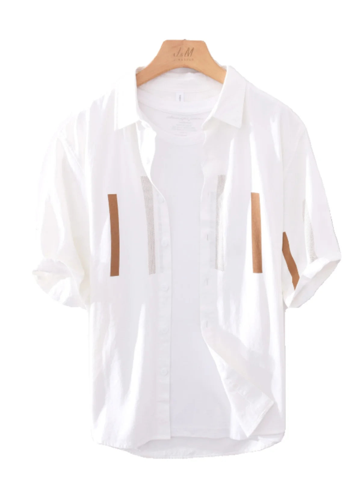 Comfortable Casual Loose Men's ort Sve irt Breathable Polyester Fiber Summer Faionable Japanese Sle Striped irt(Available)