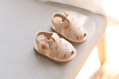 Baby Boys Girls Sandals Summer Baby Wedding Dress Flat Shoes Newborn Crib Shoes First Walkers Prewalkers Shoes