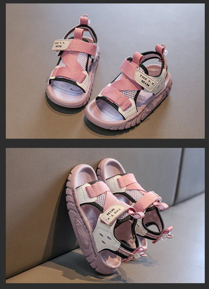 Summer Fashion New Girls Korean Style Casual Beach Shoes Child Outdoor Soft Sole Sandals