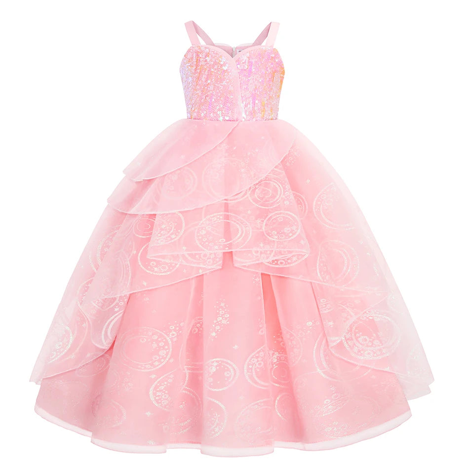 2025 Girl Princess Dress Carnival Party Princess Dress Birthday Party Dress Children's Pink Cute Dress Girl's Party Dress 2-12Y