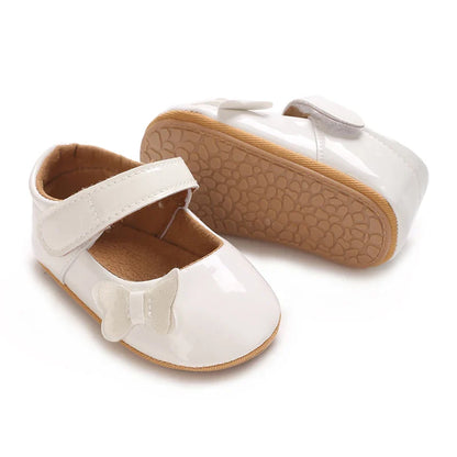 Spring and Autumn Bow Mary Jane Princess Shoes  Baby Girl Rubber Bottom Anti slip Sneaker