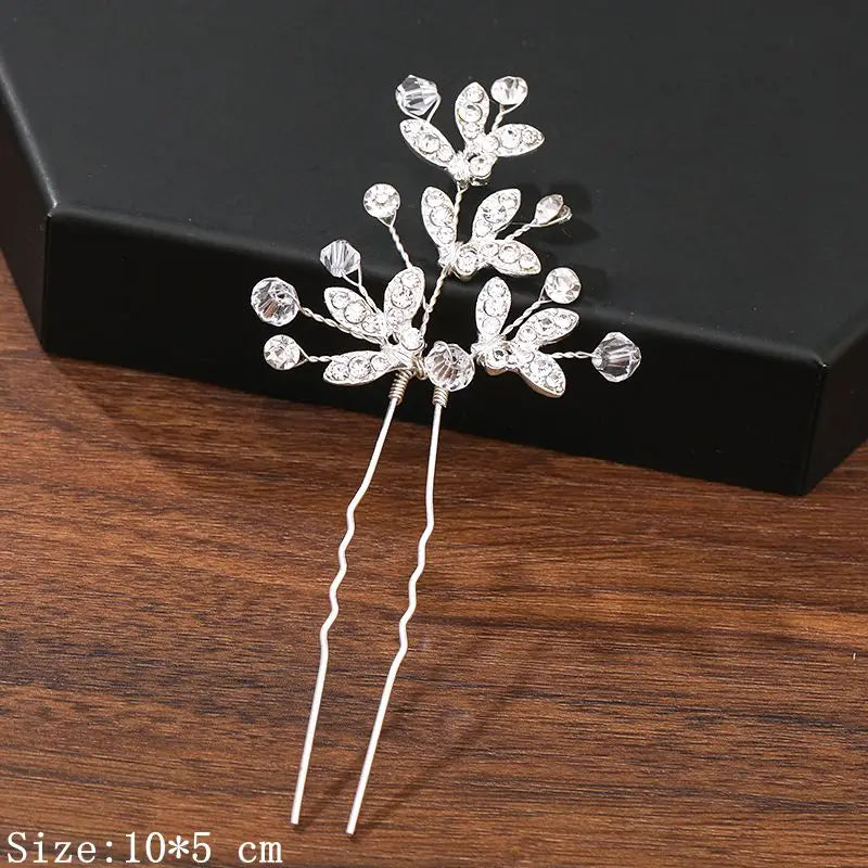 Hair Pins Hair Accessories For Women Wedding Accessories Hair Clips Jewelry Pearl Rhinestone Flower Hair Clip Pins Headpiece