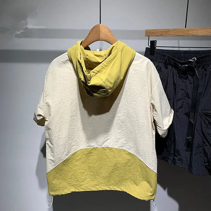 Faionable Color Blo Men's T-irt Casual Lightweight ort Sve Hoodie Polyester Fiber Spring Summer Trendy Workwear (Available)