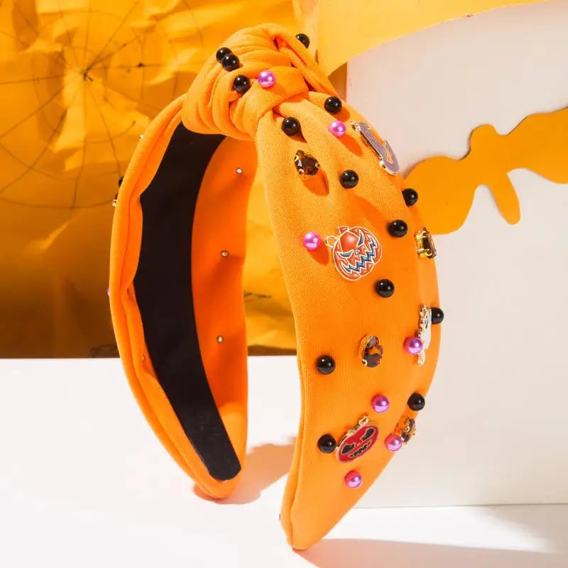 Designer Hair Accessories for Women Featuring Skull, Letters, Diamonds, and Rice Beads, Halloween Styling