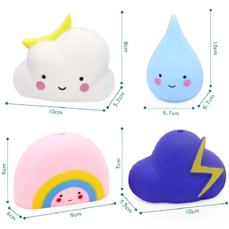 Baby Cloud Shower Bath Toy with spraying water feature for fun bath time and sensory play for babies and toddlers