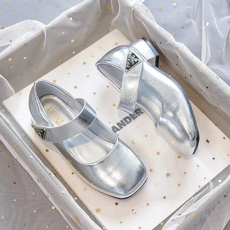 Designer Luxury Children's Elegant Party Leather Shoes Pageant Girls High Heels Wedding Bridesmaids Gala Formal Occasion Shoe