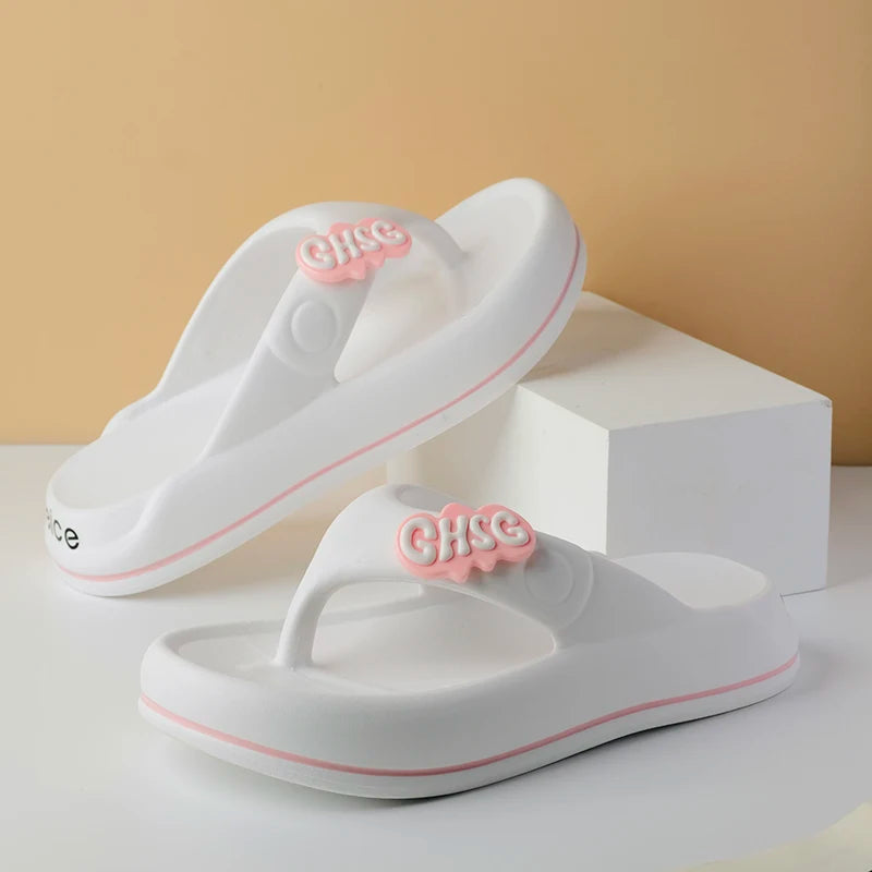 Solid Color Non-slip Leisure Couple Slippers Women Summer Beach Slippers Outdoor Women Flip Flops Breathable Beach sandals women