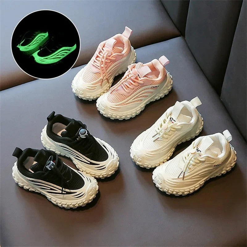 Breathable Mesh Kids Girls And Boys Casual Shoes Rubber Sole Summer Autumn Toddlers Tennis 3-6y