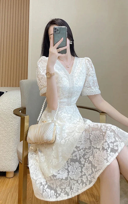 Women's Dress White Female Dresses Formal Occasion Midi Soft One-piece New in On Promotion Elegant Chic Fashion Summer 2025 Xxl