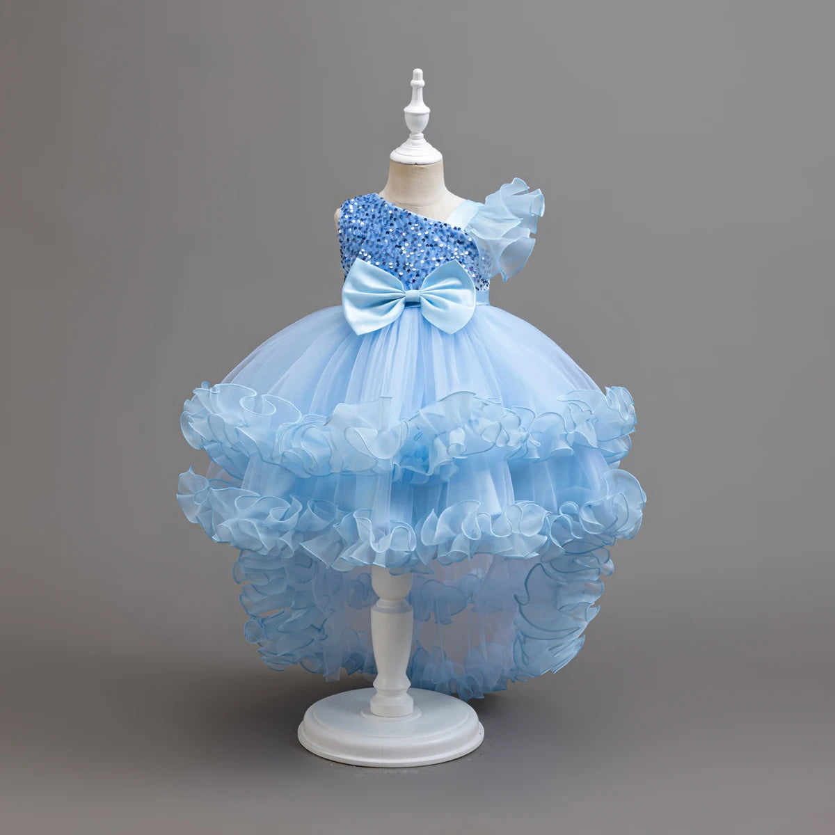 Flower Girl Party Dresses Wedding Birthday Trailing Princess Dress For Kids Graduation Pageant Bridesmaid Kids Costume