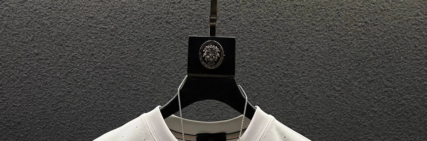 Spring New Heavy Work Light Luxury Custom Short Sleeve T-shirt Top Meteor Full Diamond T-shirt Round Neck Short Sleeve