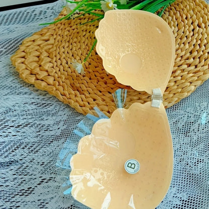 Adhesive Push Up Bra with Invisible Straps for Backless Outfits Silicone Nipple Bra Reusable Strapless Nipple Tape
