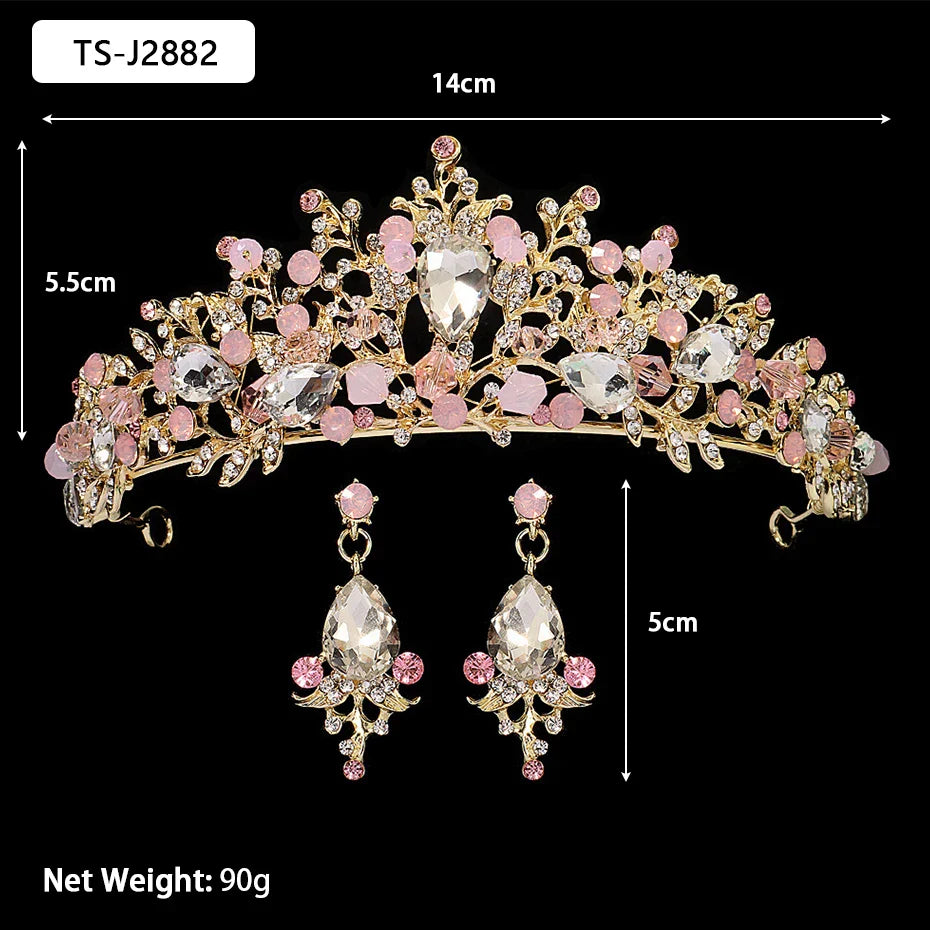 Efily Gold Color Wedding Tiaras and Crowns for Pearl Rhinestone Headband Bride Headpiece Jewelry
