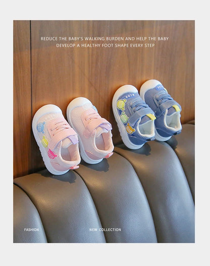 Baby Toddler Shoes Four Seasons Shoes 0 To 3 Years Old Baby Shoes Soft Bottom Non-slip Girls Boys Mesh Breathable Single Shoes