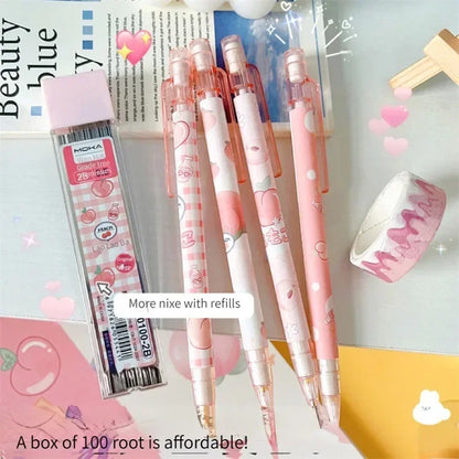 Kawaii Mechanical Pencil set 0.5/0.7mm 2B Refill Cute Cartoon Automatic Pencils School Office Supplies Child Gift Statione