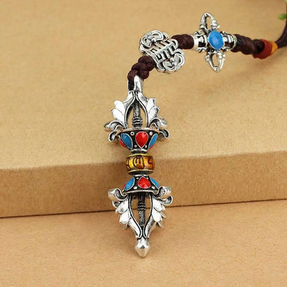 Accessories Car Ornament Women Men Jewelry Bag Pendants Key holder Vajra car keychain Prayer Wheel Pendants Buddhist keychain