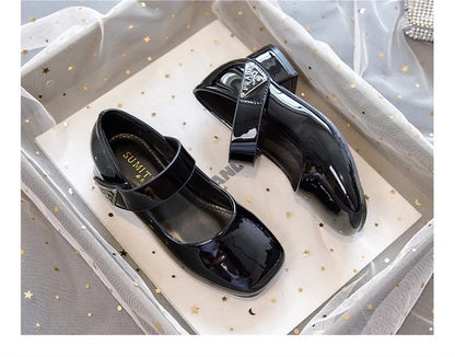 Designer Luxury Children's Elegant Party Leather Shoes Pageant Girls High Heels Wedding Bridesmaids Gala Formal Occasion Shoe