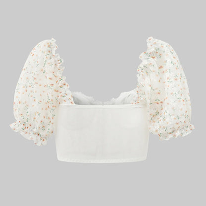 Sexy Low Cut Printed Vest Button Detailing Crop Top Trendy Streetwear Sle Slim Fit Design for Young Women in Their 20s