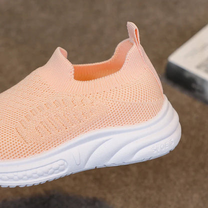 Lightweight Boys Girls Casual Shoes Breathable Slip on Kids Casual Sneakers Anti-slip Toddler Flats Outdoor Walking Shoes