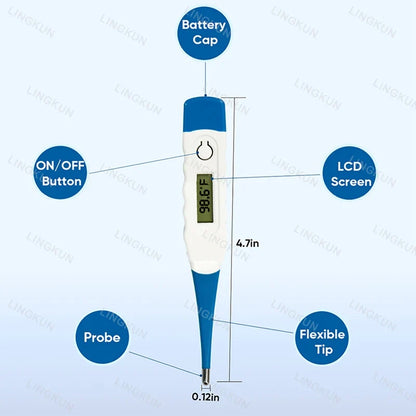 Household Adults Children Thermometers for Fever Thermometer Electronic Soft Head Digital Oral Armpit Temperature Measurement
