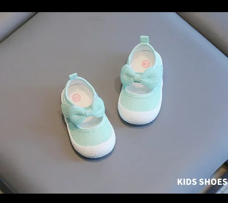 Kids Shoes  Baby Girl Walking Shoes with Breathable and Non Slip Mesh Bow Princess Shoes with Non Slip Soft Soles