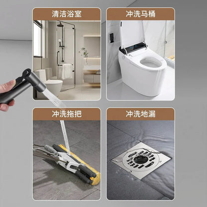 Handheld Toilet Bidet Faucet Sprayer Stainless Steel Bathroom Bidet Spraye Set Hand Sprayer Shower Head Self Cleaning No Punch